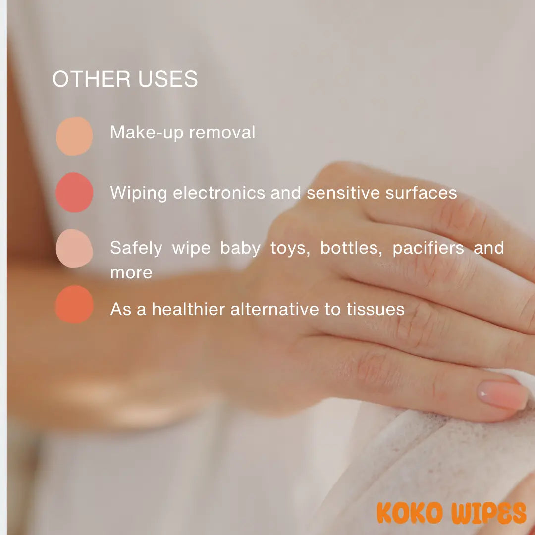 Koko Wipes: 100% organic dry wipes for babies in UAE and United States. Also available on amazon. Hypoallergenic wipes.