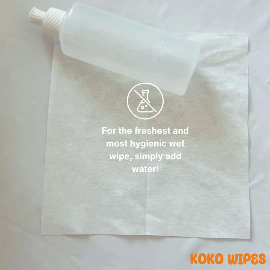 Koko Wipes: 100% organic dry wipes for babies in UAE and United States. Also available on amazon. Hypoallergenic wipes.